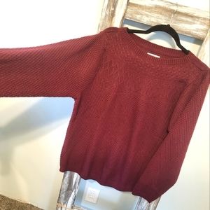 Burgundy Croft & Barrow Acrylic Sweater
